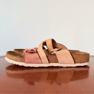 Birkenstock Salina Brown Leather Strap Sandals | EU 40